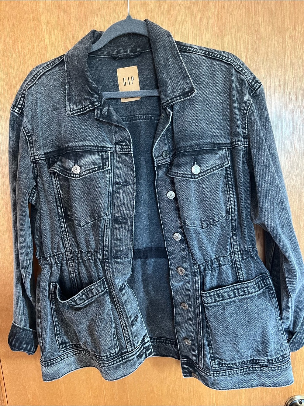 GAP Women's Faded Black Jean Jacket